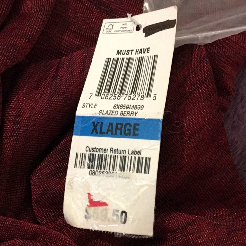 NWT International Concepts Maroon Key Hole Tank Top XL - Picture 9 of 9